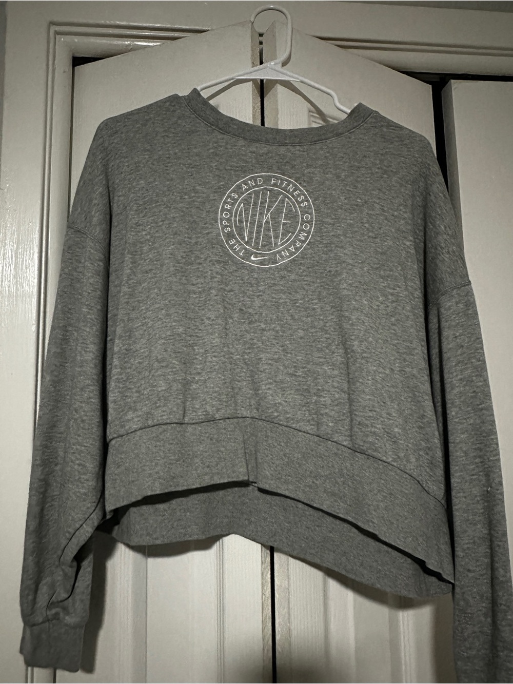 Nike Gray Sweatshirt with White Circular Logo